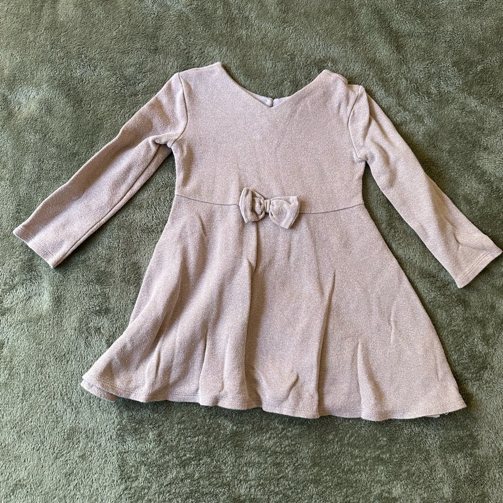 Old Navy Gold Shimmer Kids Dress with Bow